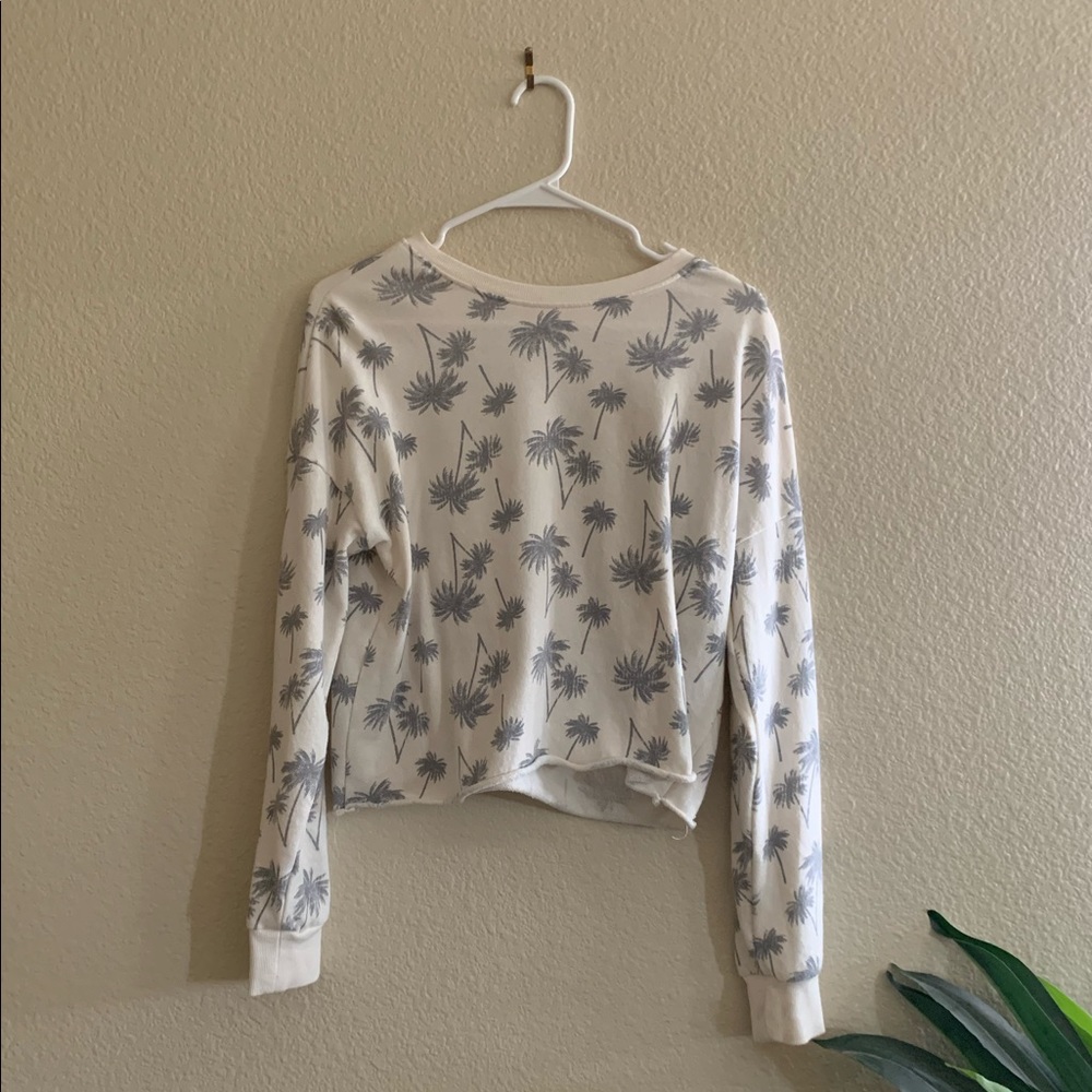 Palm Tree Cropped Sweatshirt